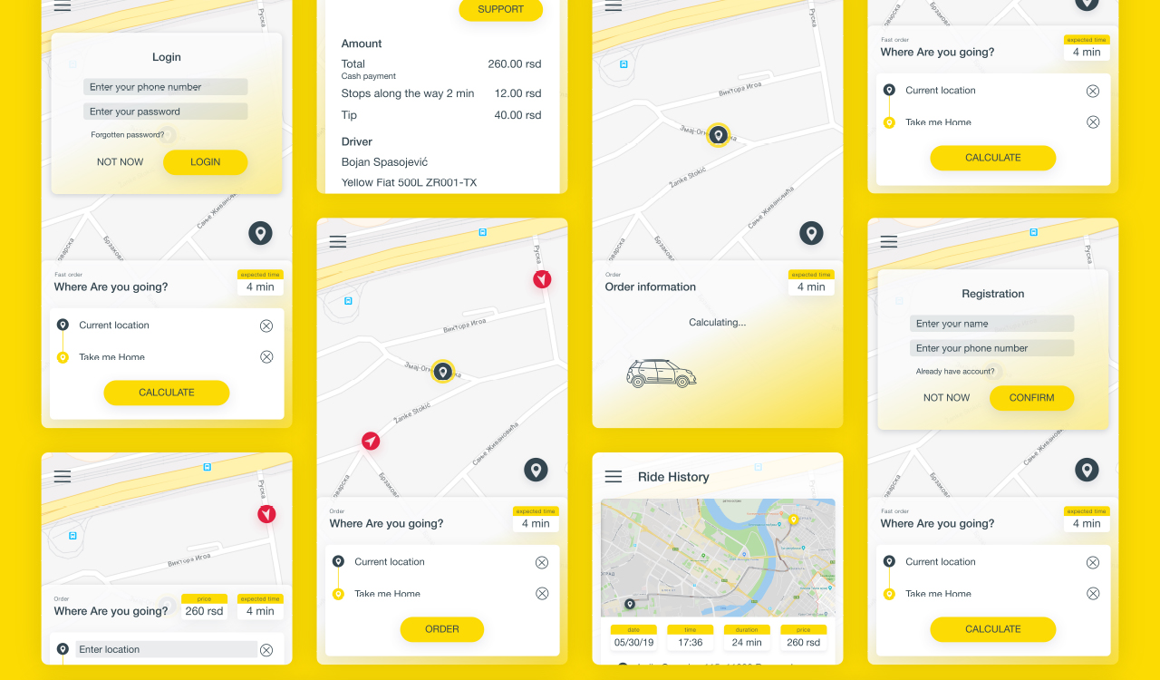 CTS Taxi user app portfolio 03